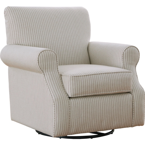 Swivel Accent Chair in Fawcett Oat Beige Fabric